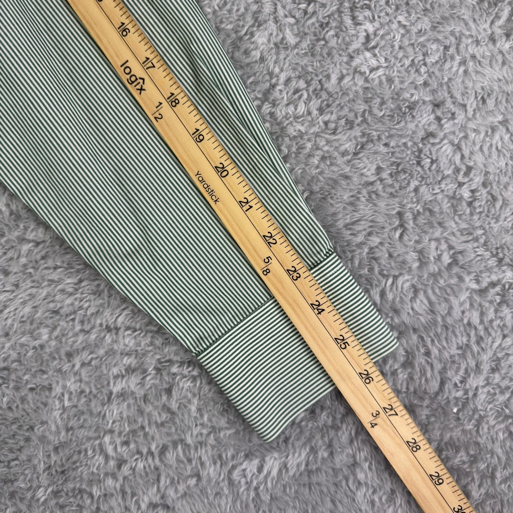 Charles Tyrwhitt Mens Green White Striped Classic Fit Dress Shirt 15.5/35 - Picture 9 of 9